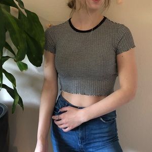 Tops - Stripey Cropped/baby T-shirt. Tops - Stripey Cropped/baby T-shirt.